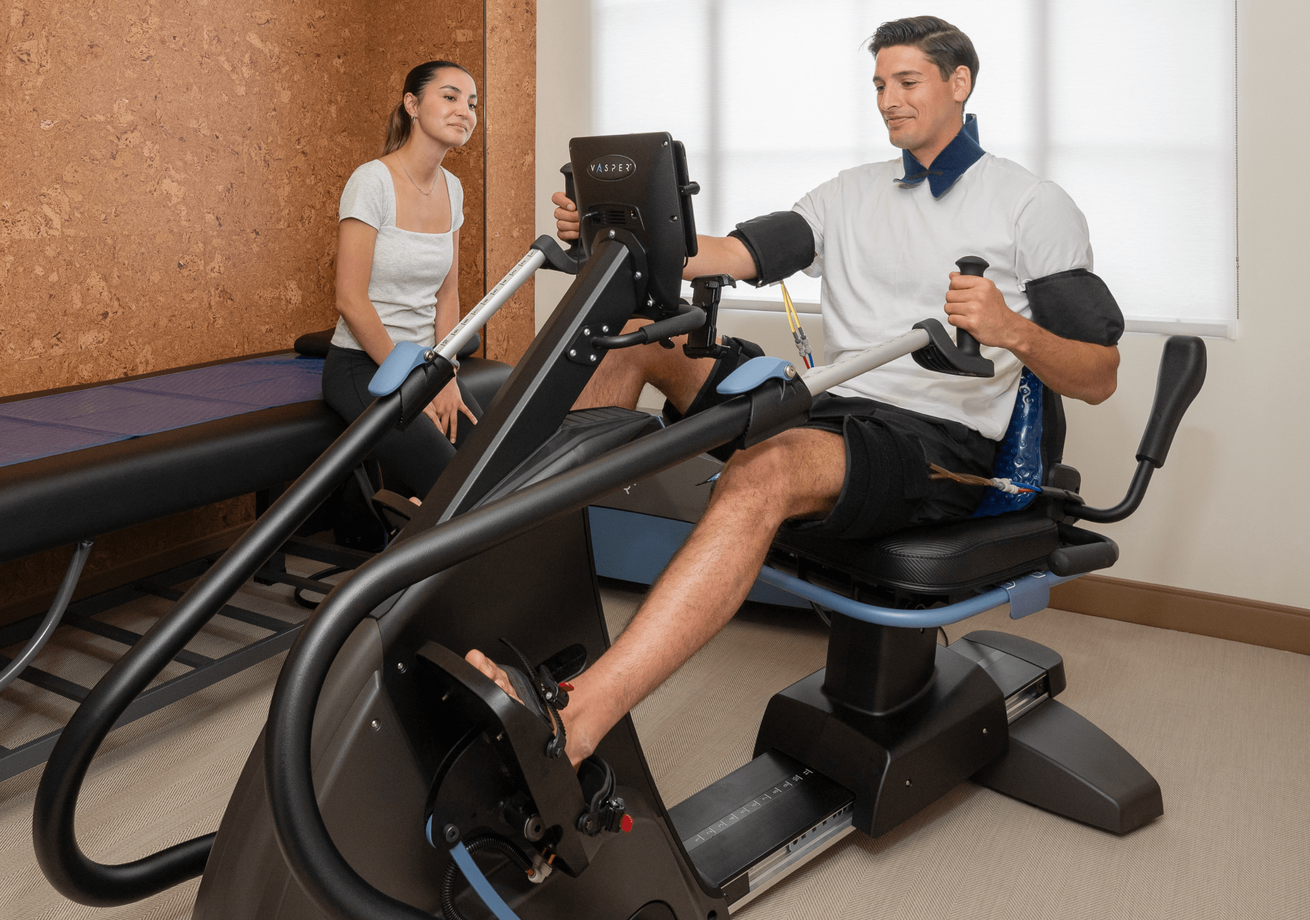 Photo of a patient using the VASPER machine